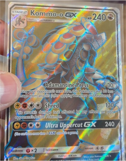 2017 Pokémon Sun & Moon Guardians Rising #141 Kommo-o GX — front
