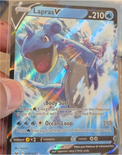 2020 Pokemon TCG Sword & Shield #049 Lapras V — front