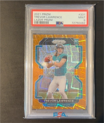 2021 Panini Prizm #331 Trevor Lawrence Lazer Prizm Rookie — front