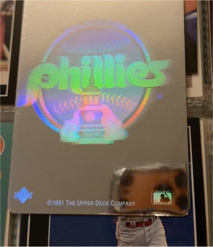1991 Upper Deck Philadelphia Phillies Team Logo Hologram Sticker — front