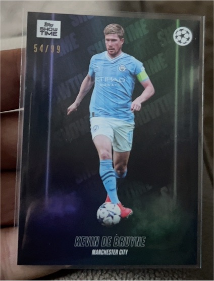 2023 Topps Showtime UEFA Club Competitions #54/99 Kevin De Bruyne — front