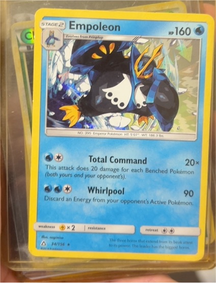 2018 Pokemon Sun & Moon Ultra Prism #34 Empoleon — front