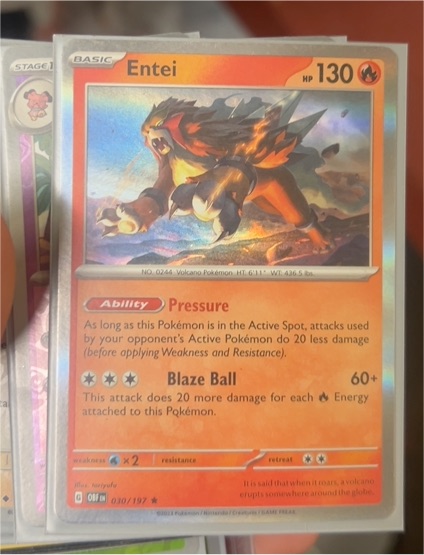 2023 Pokémon SV03: Obsidian Flames #030 Entei — front