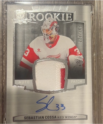 2024-25 Upper Deck The Cup #225 Sebastian Cossa Rookie Patch Auto — front