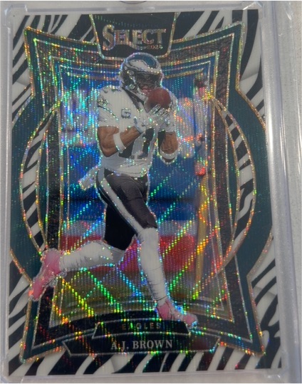 2024 Panini Select Concourse Black Green Shock Prizm A.J. Brown — front