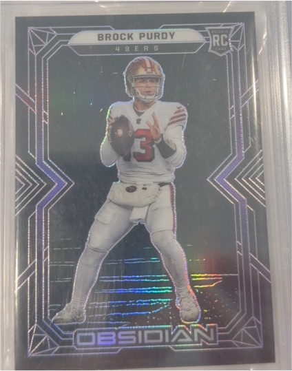 2022 Panini Obsidian #158 Brock Purdy Rookie — front