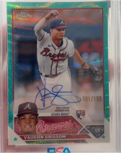 2023 Topps Chrome #RA-VG Vaughn Grissom Rookie Autograph — front