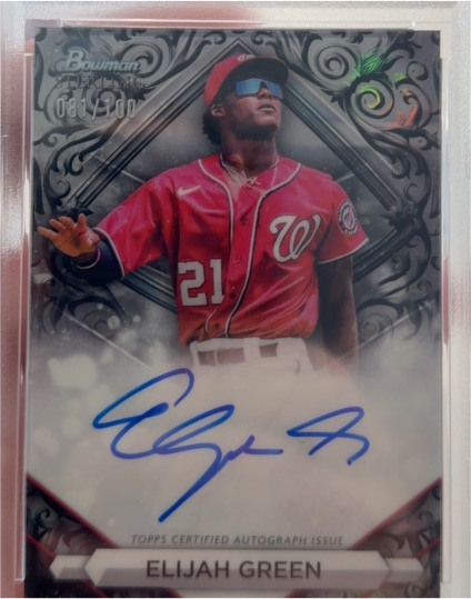2023 Bowman Sterling #BSP-55 Elijah Green — front