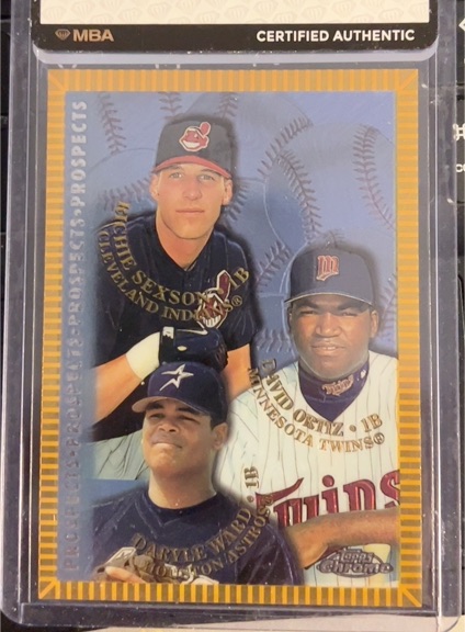 1998 Topps Chrome Prospects #257 David Ortiz Richie Sexson Daryle Ward — front