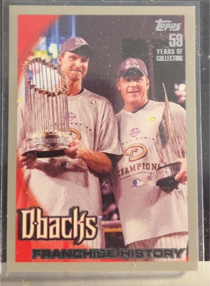 2010 Topps #264 Randy Johnson/Curt Schilling Arizona Diamondbacks Franchise History — front