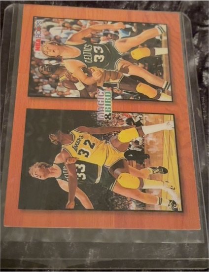 1993-94 NBA Hoops #MB1 Magic Johnson & Larry Bird — front