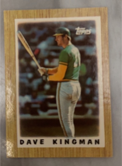 1987 Topps Major League Leaders Minis #69 Dave Kingman — front
