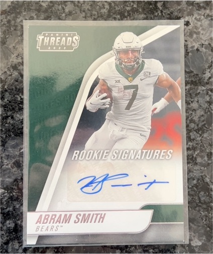 2022 Panini Chronicles Threads #TH-ABS Abram Smith Rookie Signatures — front