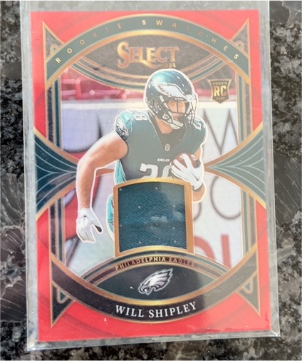 2024 Panini Select Rookie Swatches #RS-WSY Will Shipley — front