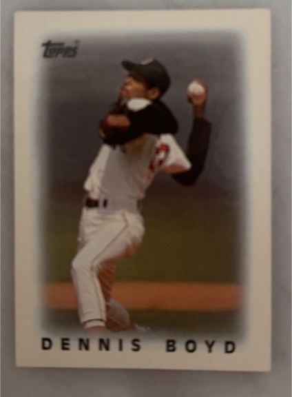 1986 Topps Major League Leaders Minis #4 Dennis Boyd — front