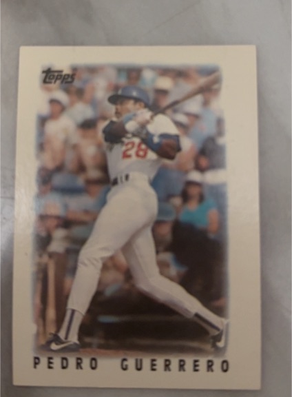 1986 Topps Mini Leaders #44 Pedro Guerrero — front