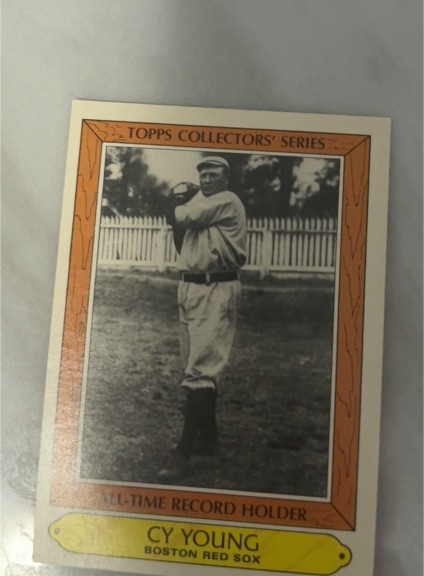 1985 Topps Woolworth All-Time Record Holders #44 Cy Young Boston Red Sox — front
