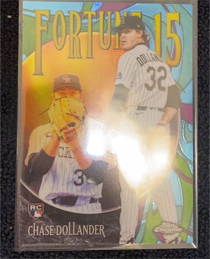 2025 Topps Chrome Update #F15-21 Chase Dollander Fortune 15 — front