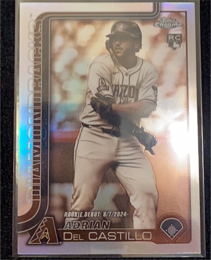2025 Topps Chrome Update #USC92 Adrian Del Castillo Rookie Debut Sepia Refractor — front