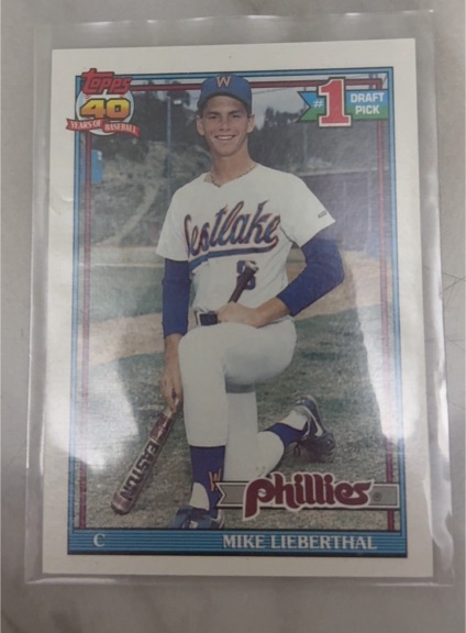 1991 Topps #471 Mike Lieberthal — front