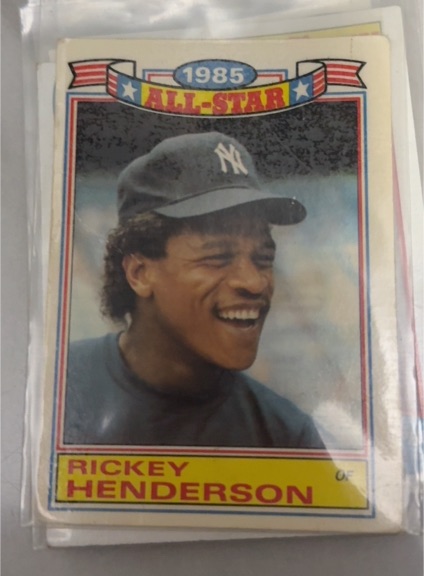 1985 Topps All-Star Commemorative #7 Rickey Henderson — front