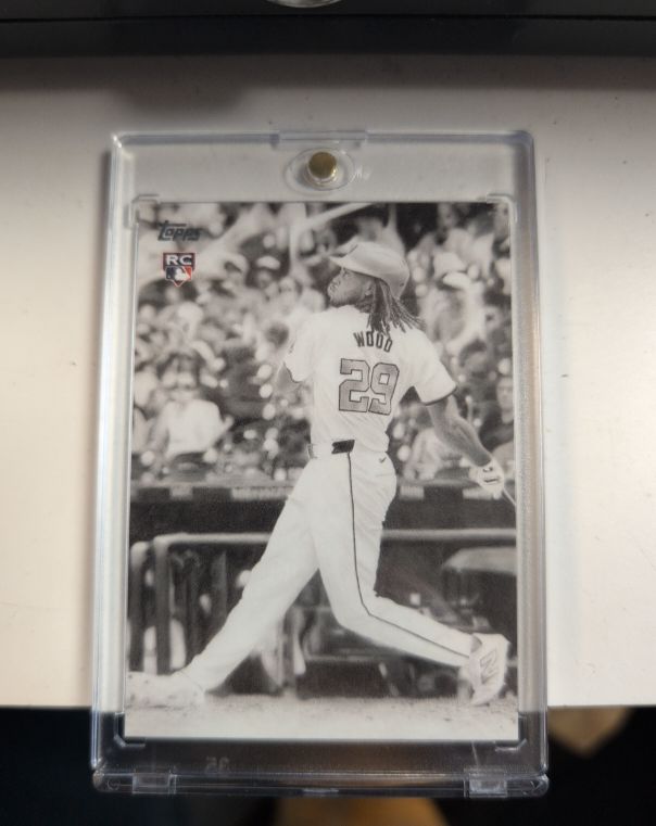 2025 Topps Update James Wood Keegan Hall Art Insert Rookie Card KHAC-40 — front