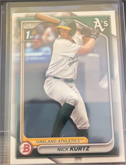2024 Bowman Draft #BD-56 Nick Kurtz — front