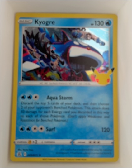 2021 Pokemon 25th Anniversary Celebrations #003 Kyogre — front