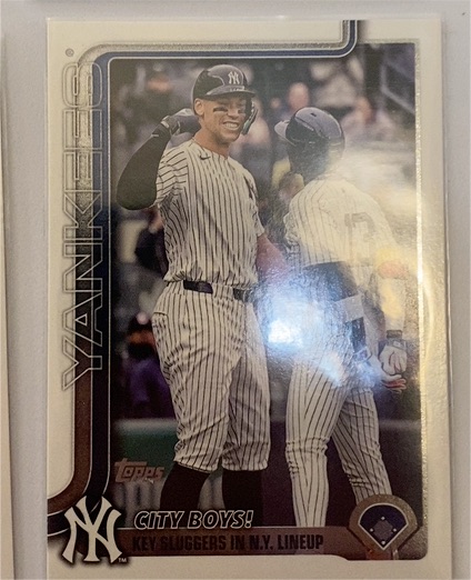 2025 Topps Update #US85 City Boys! Aaron Judge / Jazz Chisholm Jr. — front