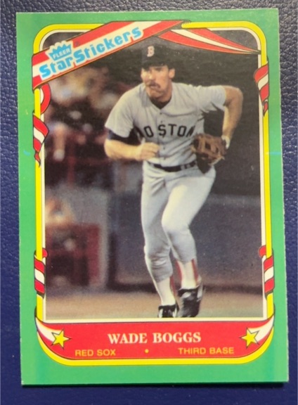 1987 Fleer Star Stickers #12 Wade Boggs — front