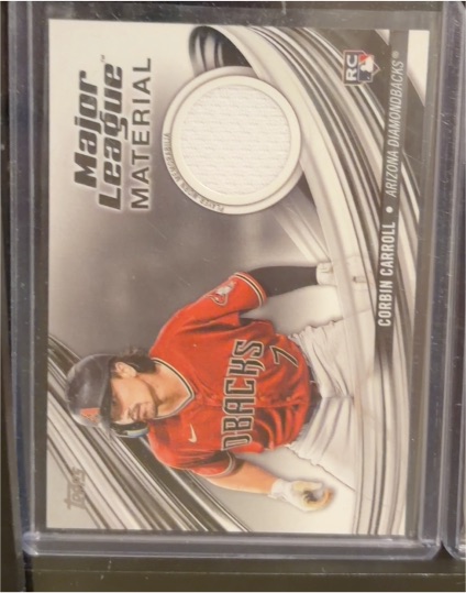 2023 Topps #MLM-CCA Corbin Carroll Major League Material Relics (Series Two) — front