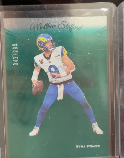 2024 Panini Prestige #173 Matthew Stafford Xtra Points Green — front