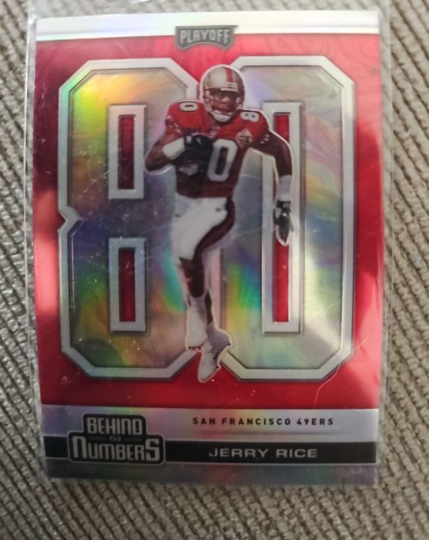 2020 Panini Playoff Behind The Numbers #BTN-14 Jerry Rice — front