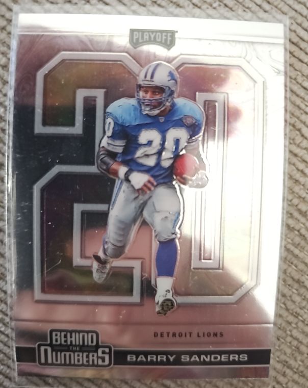 2020 Panini Playoff Behind the Numbers #BTN-2 Barry Sanders — front