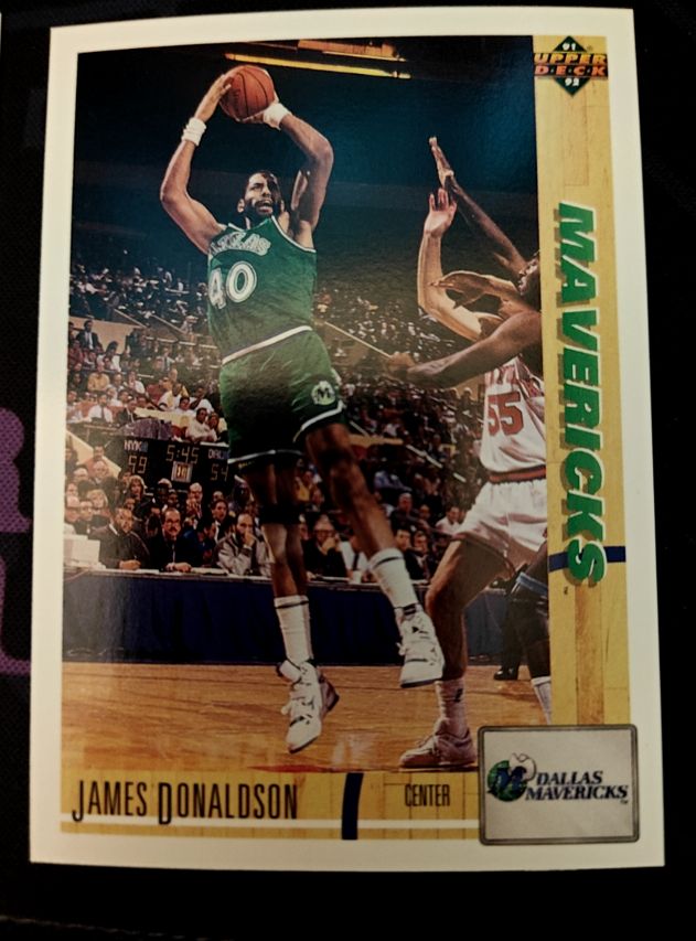 1991 Upper Deck #124 James Donaldson Dallas Mavericks — front