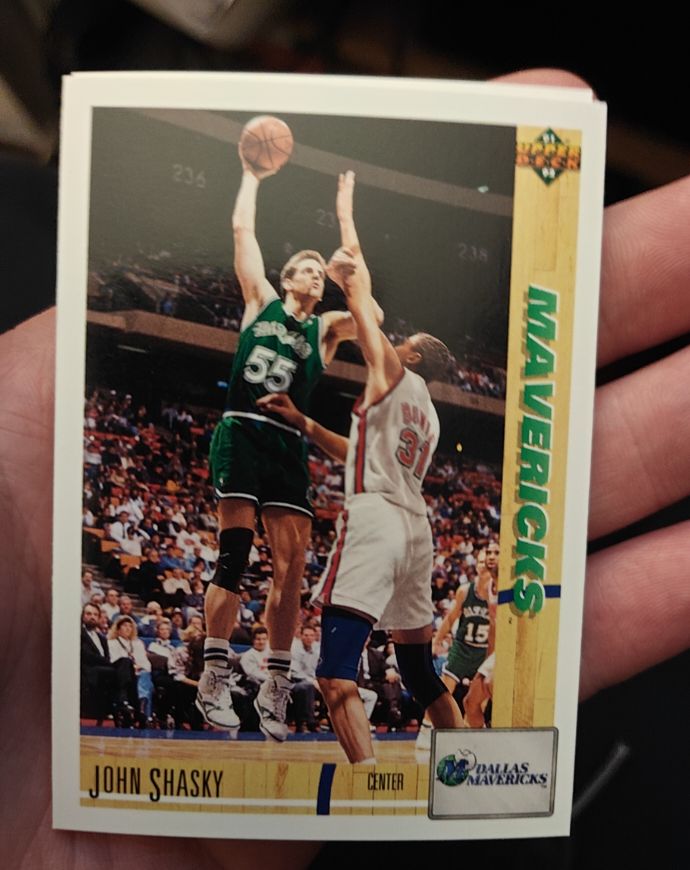 1991-92 Upper Deck #101 John Shasky Dallas Mavericks — front