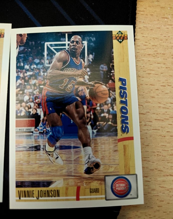 1991-92 Upper Deck #132 Vinnie Johnson — front