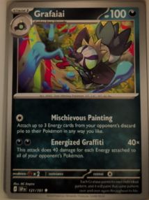 2024 Pokémon Scarlet & Violet SV08: Surging Sparks #121 Grafaiai — front