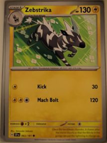 2024 Scarlet & Violet SV08: Surging Sparks #063 Zebstrika — front