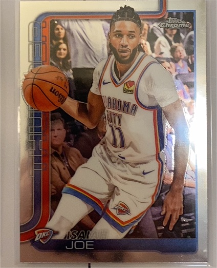 2025-26 Topps Chrome #121 Isaiah Joe Oklahoma City Thunder — front