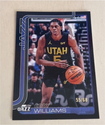 2025-26 Topps #130 Cody Williams — front