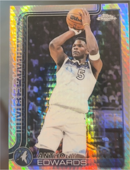 2025-26 Topps Chrome #151 Anthony Edwards — front