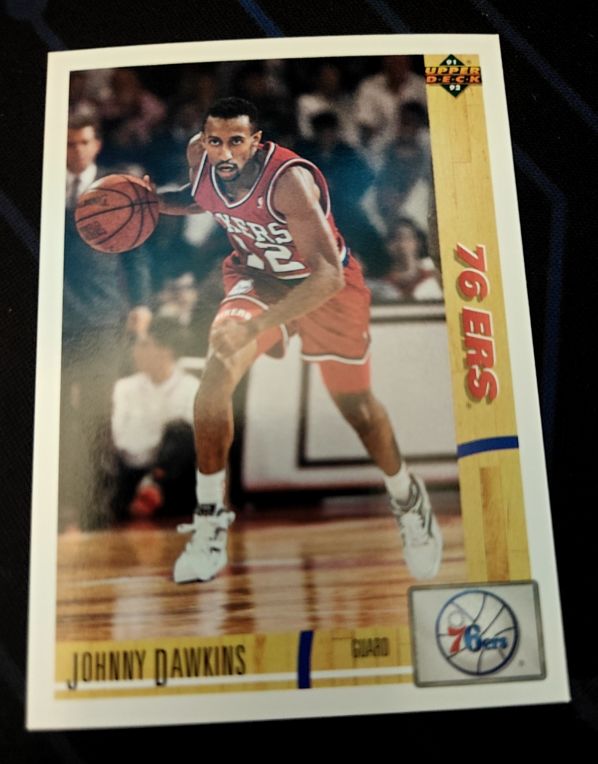 1991-92 Upper Deck #176 Johnny Dawkins Philadelphia 76ers — front