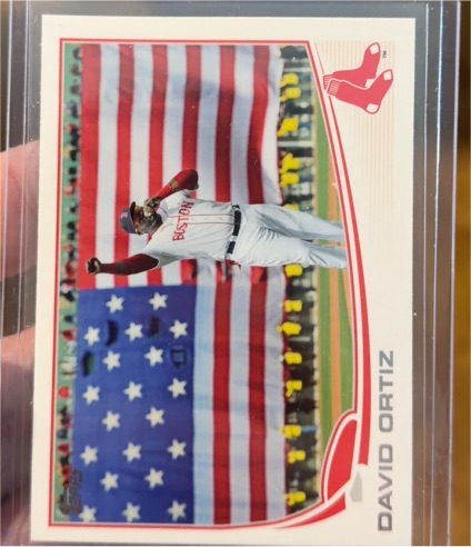 2013 Topps Giving Speech #595 David Ortiz — front