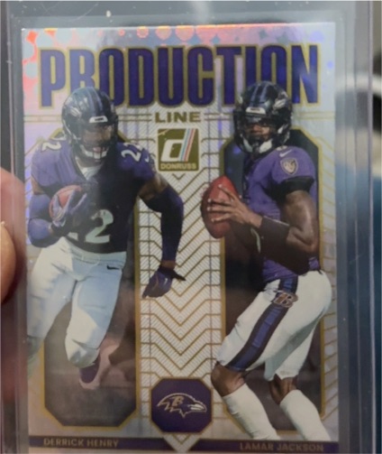 2025 Donruss Production Line #20 Derrick Henry / Lamar Jackson — front