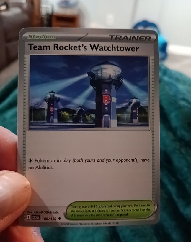 2025 Pokemon SV10 Destined Rivals #180 Team Rocket's Watchtower — front