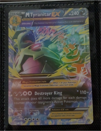 2015 Pokémon XY Ancient Origins #43 Mega Tyranitar EX — front