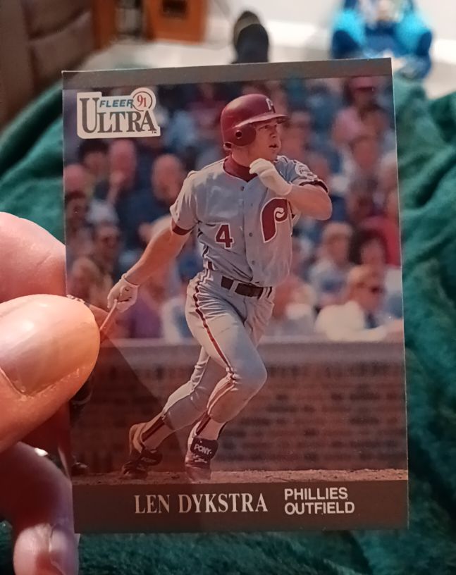 1991 Fleer Ultra #4 Len Dykstra — front