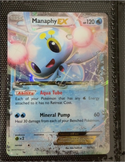 2016 Pokémon XY Breakpoint #32 Manaphy EX — front