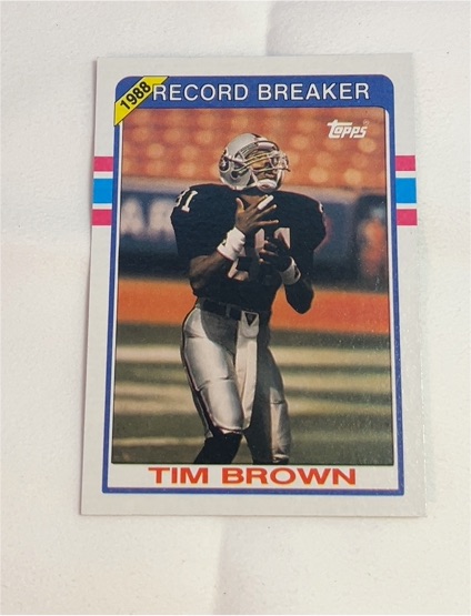 1989 Topps #2 Tim Brown Record Breaker — front